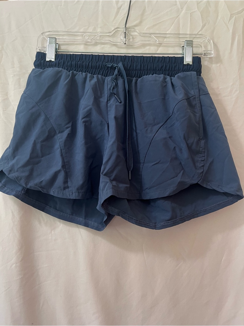 Women's Athletic Drawstring Shorts - Slate Blue